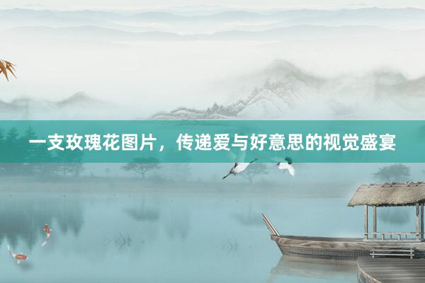 一支玫瑰花图片，传递爱与好意思的视觉盛宴